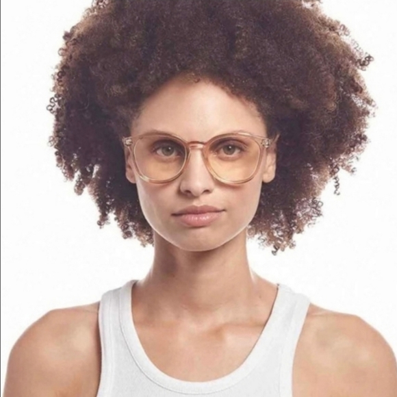 Le Specs Blue Light Blocking Glasses - Bandwagon in Vintage Clear - Picture 3 of 5